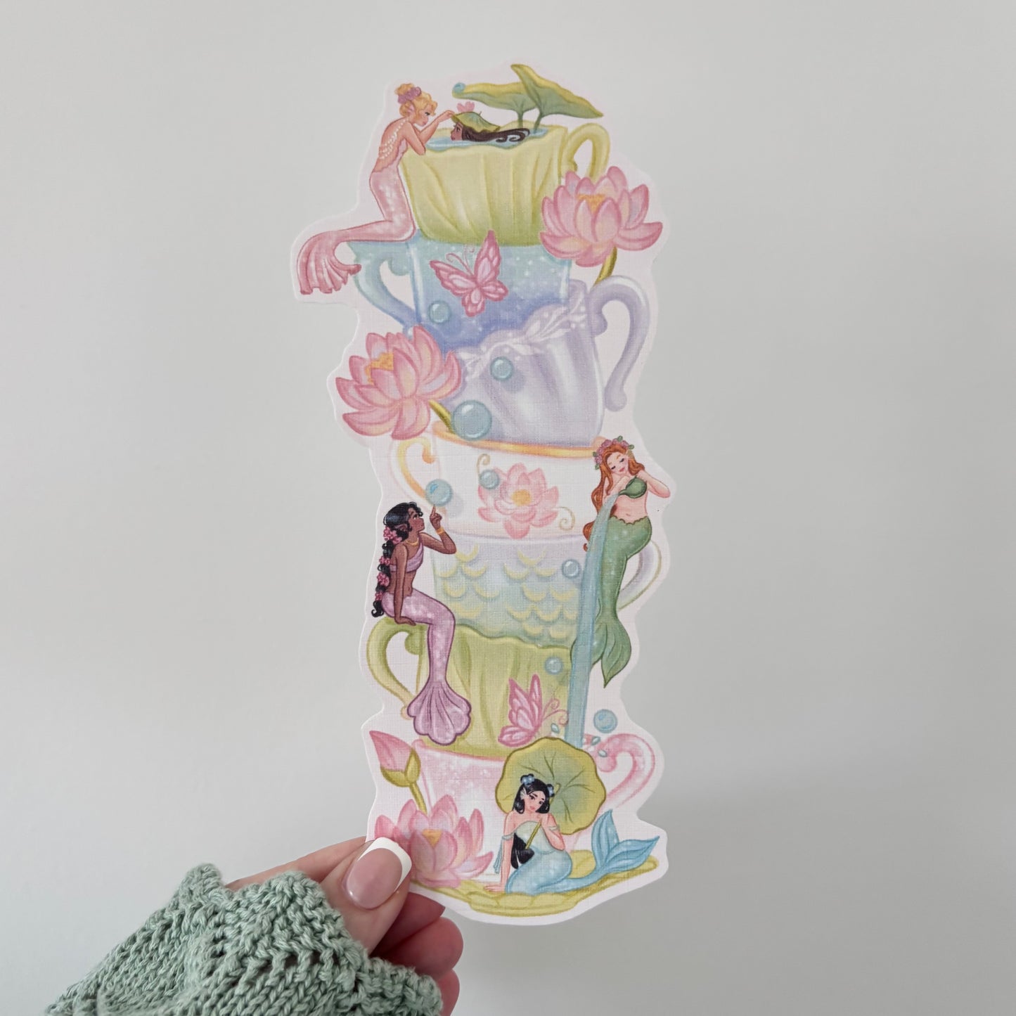 Mermaid Teacups Bookmark