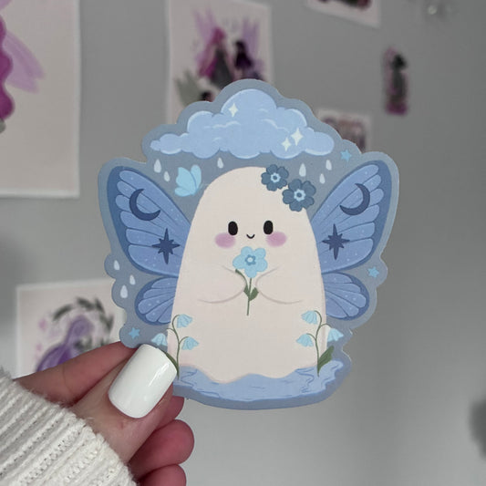 Rain Fairy Ghost Matte Vinyl Sticker