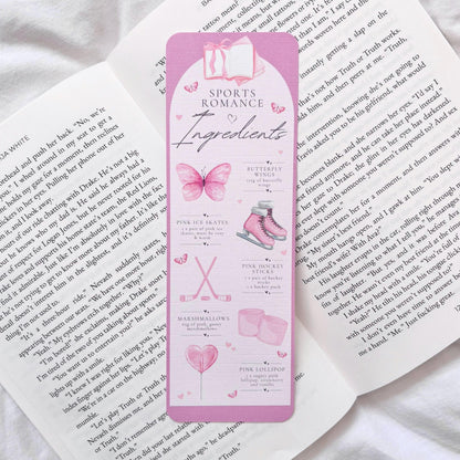 Sports Romance Ingredients Bookmark