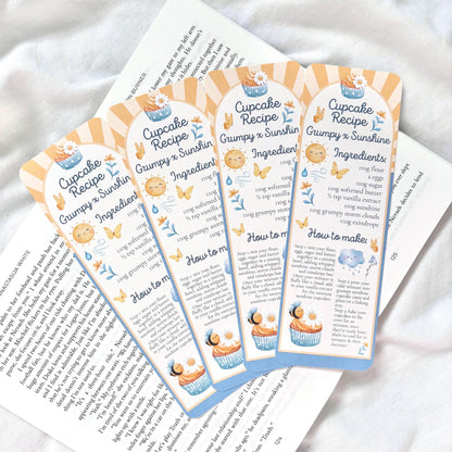 Grumpy x Sunshine Cupcake Recipe Bookmark