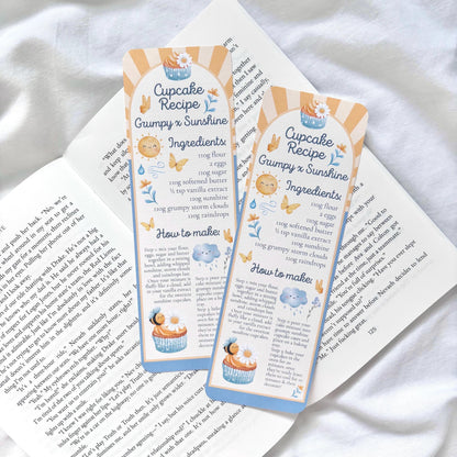 Grumpy x Sunshine Cupcake Recipe Bookmark