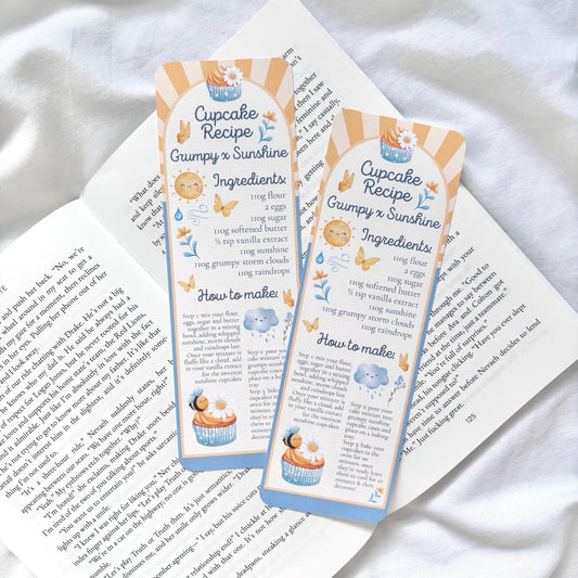 Grumpy x Sunshine Cupcake Recipe Bookmark