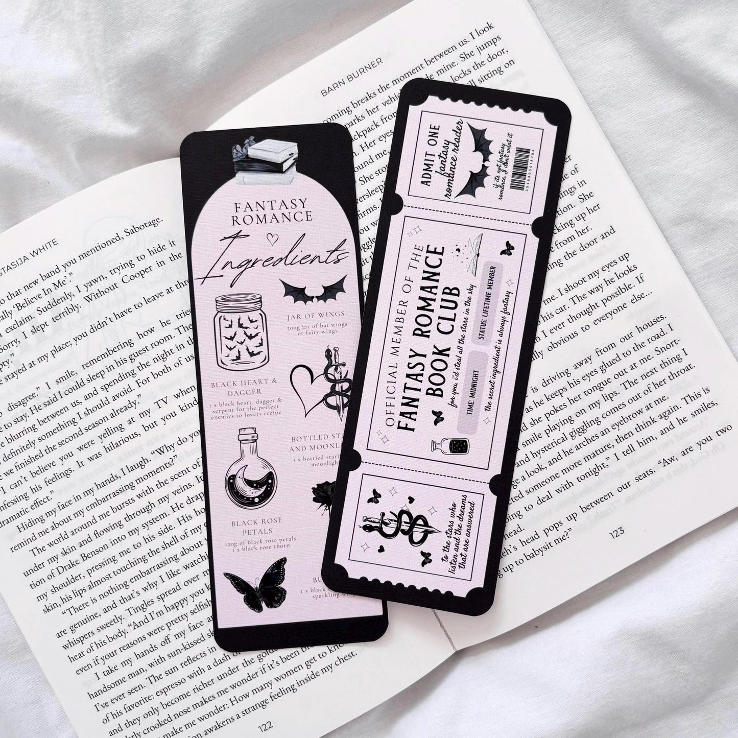 Fantasy Romance Ticket Bookmark