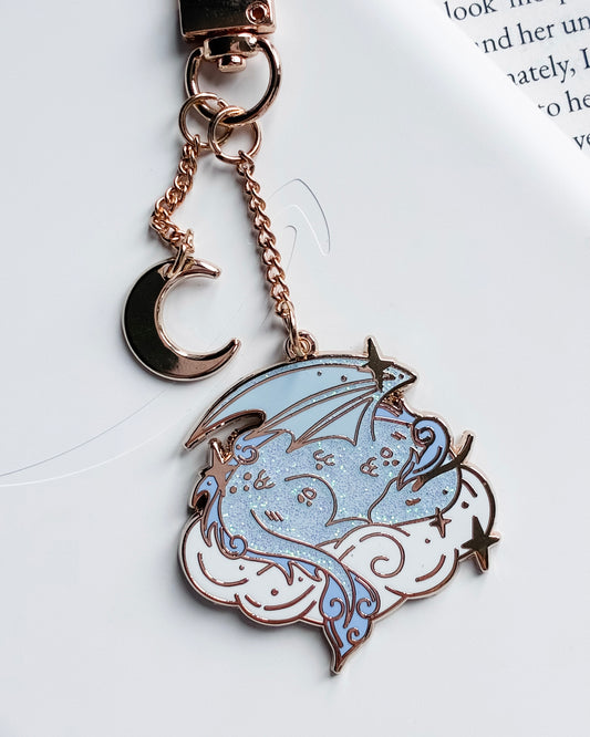 Gold Cloud Dragon E-Reader Charm