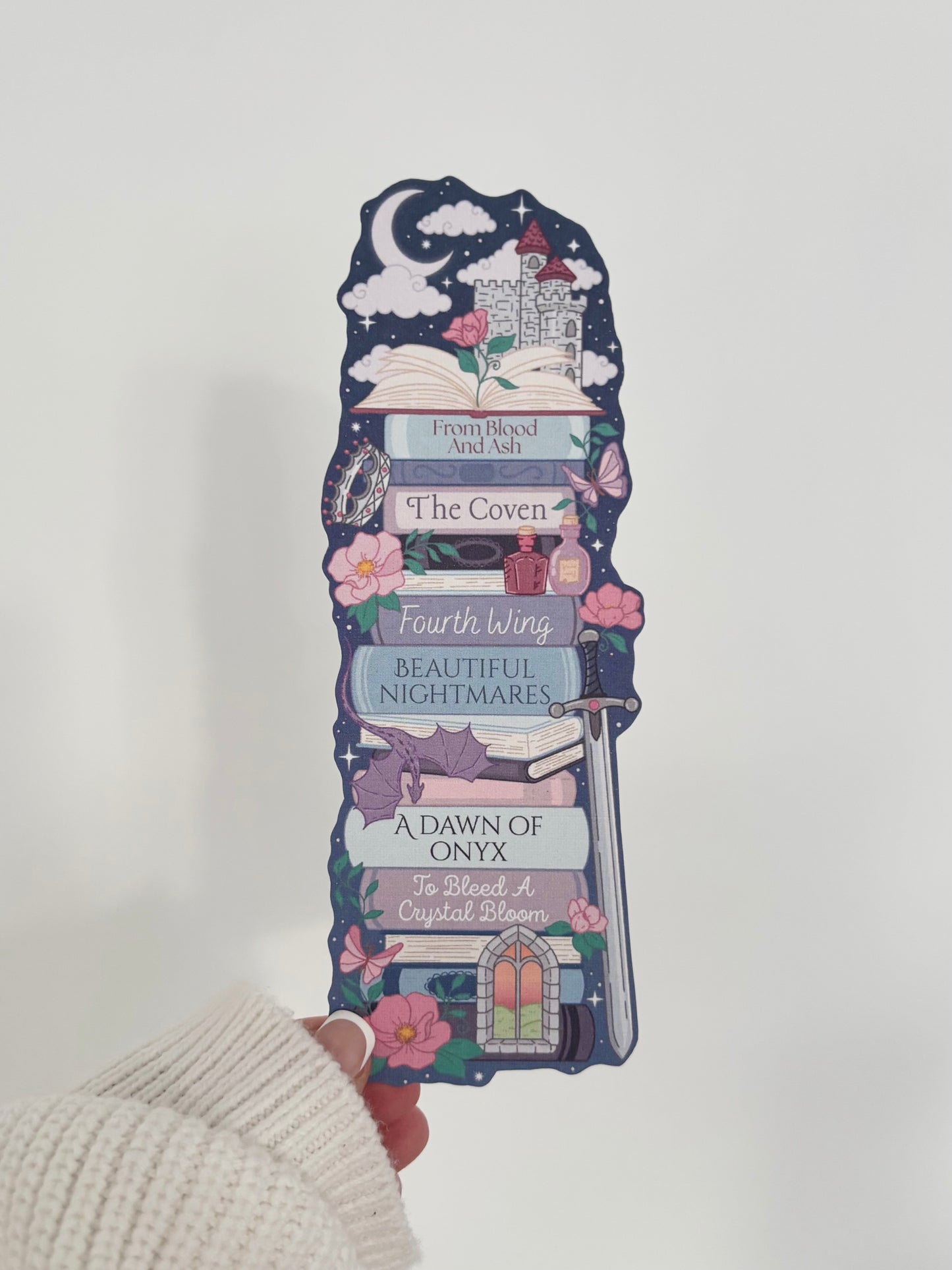 Custom Fantasy Bookstack Bookmark: Choose Your Favourite Book Titles