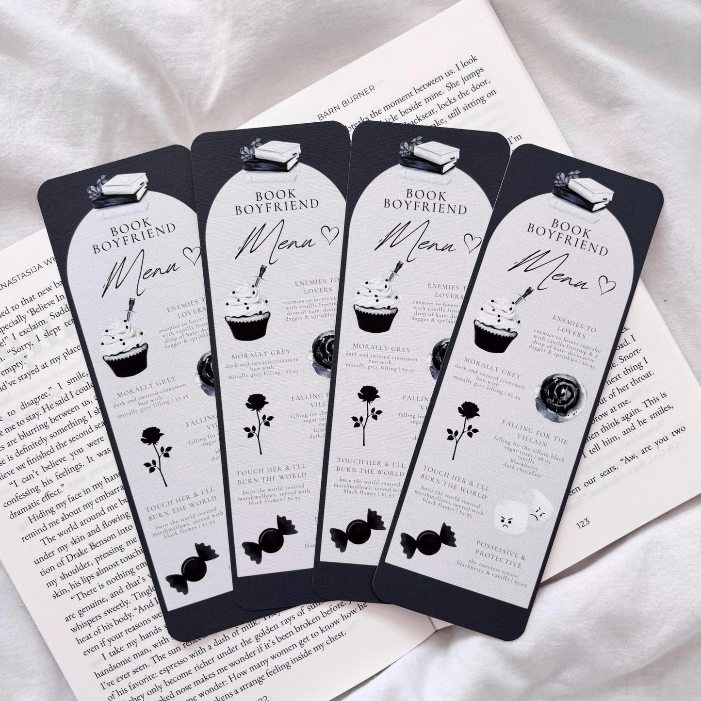 Book Boyfriend Menu Bookmark