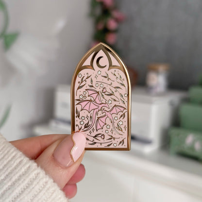 Flower Garden Dragons Enamel Pin