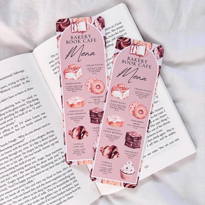 Bakery Book Cafe Menu Bookmark