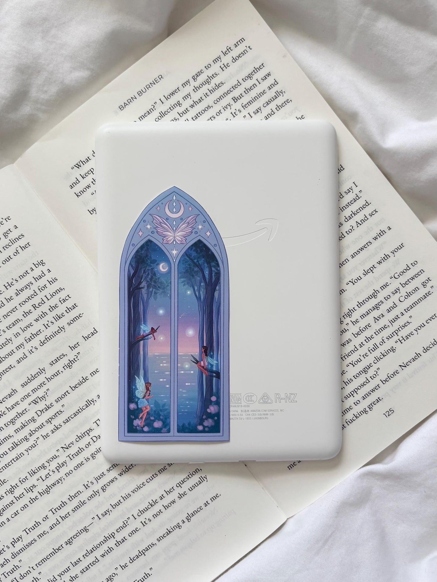 Moon Fairy Arched Window Matte Vinyl Sticker