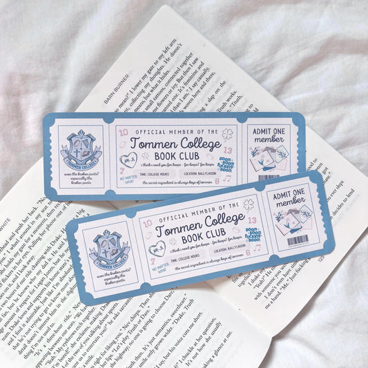 Tommen College Ticket Bookmark