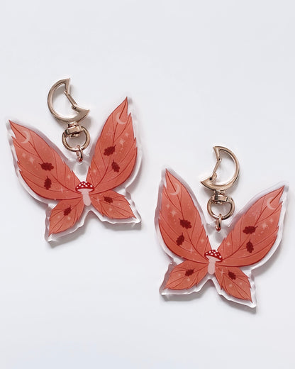 Autumn Fairy Wings Acrylic Keyring