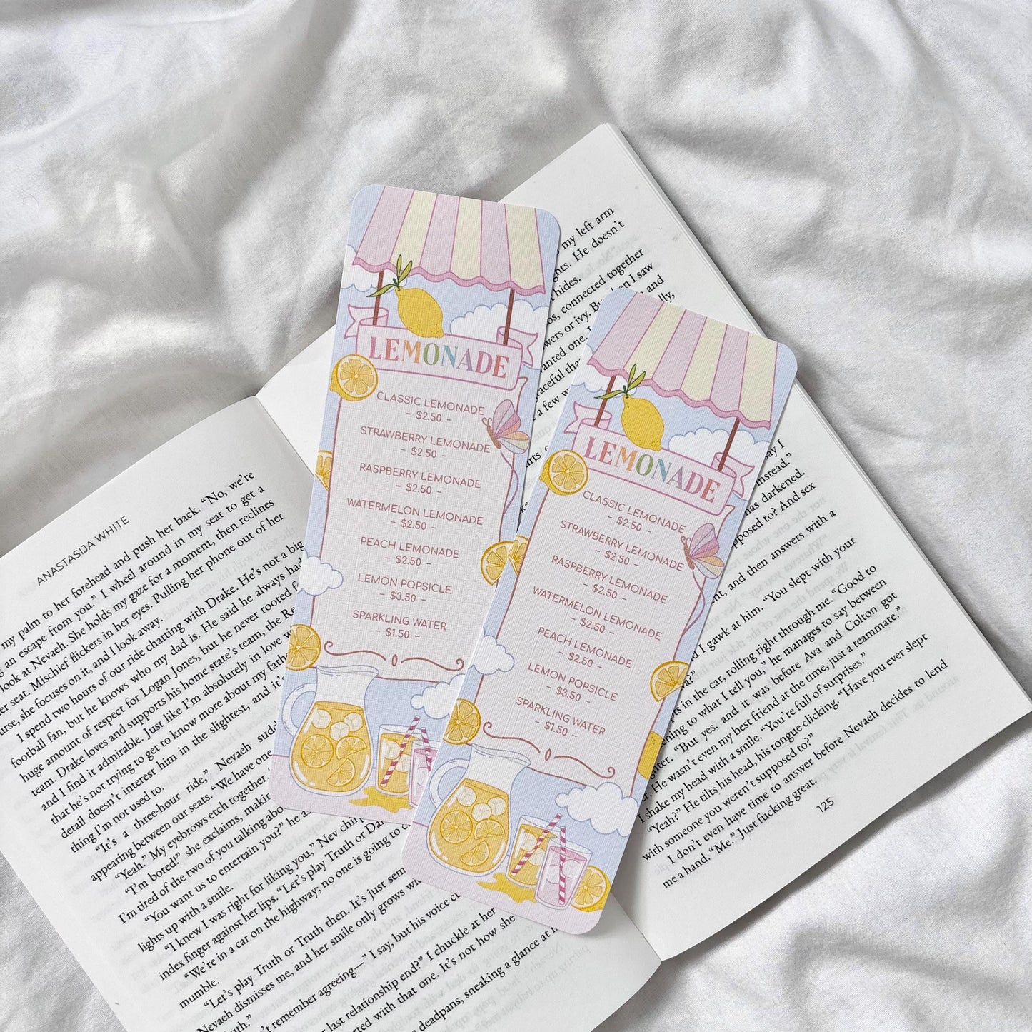 Lemonade Stand Menu Bookmark