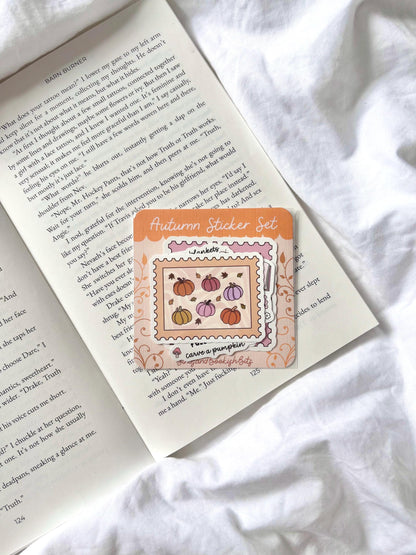 Autumn Kindle Stickers: Glossy Vinyl Fall Book Lover Set