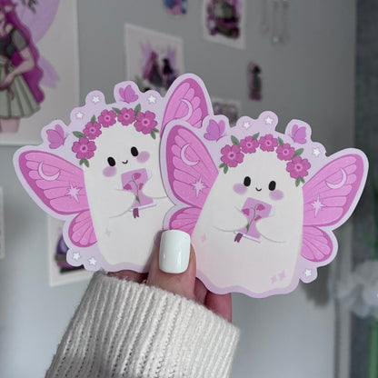 Flower Fairy Ghost Matte Vinyl Sticker