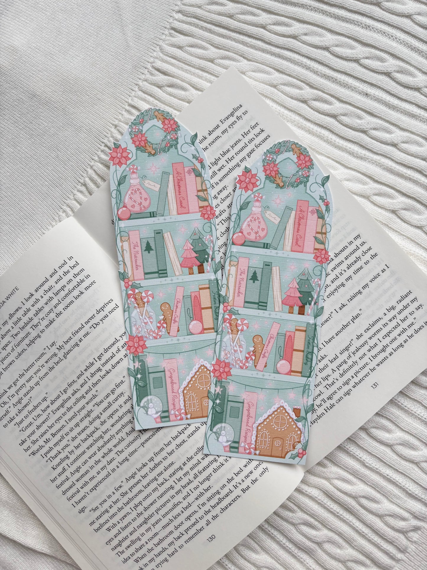 A Christmas Bookshelf Bookmark