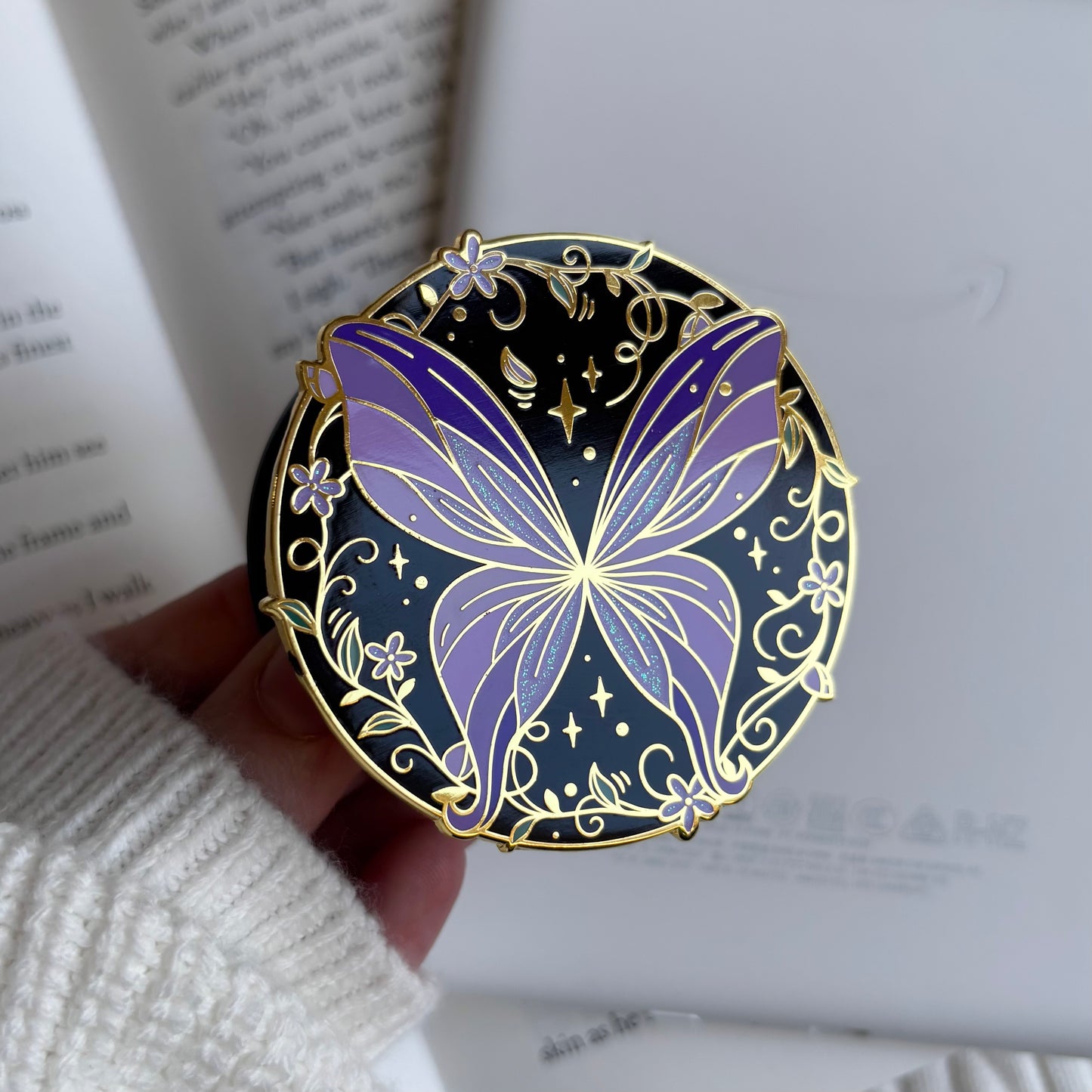 Purple Fairy Wings E-Reader Grip