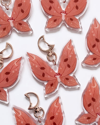Autumn Fairy Wings Acrylic Keyring
