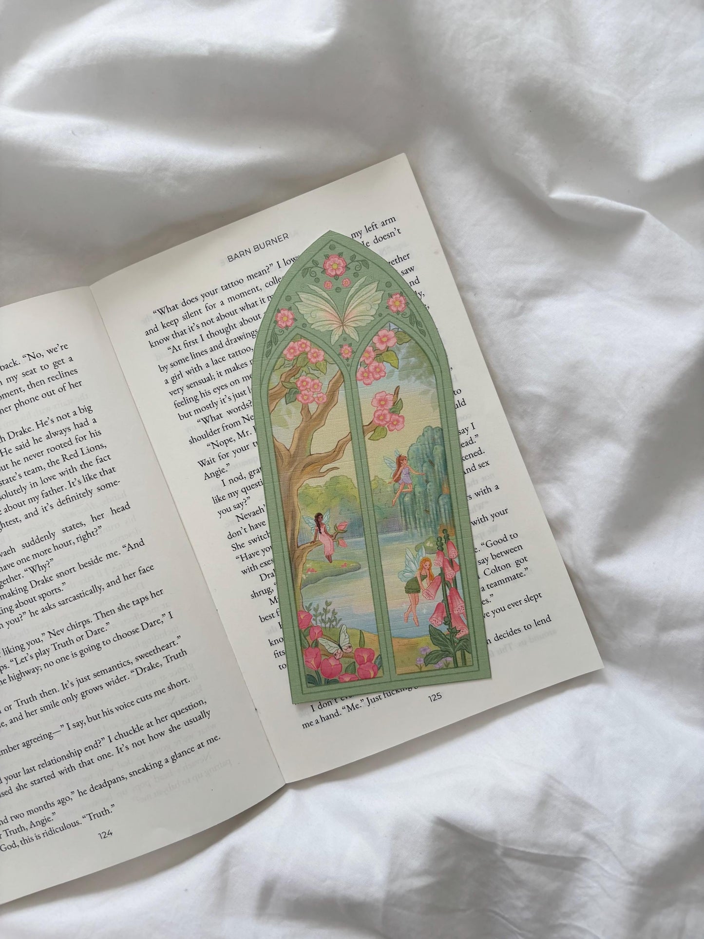 Flower Fairy Arched Window Bookmark