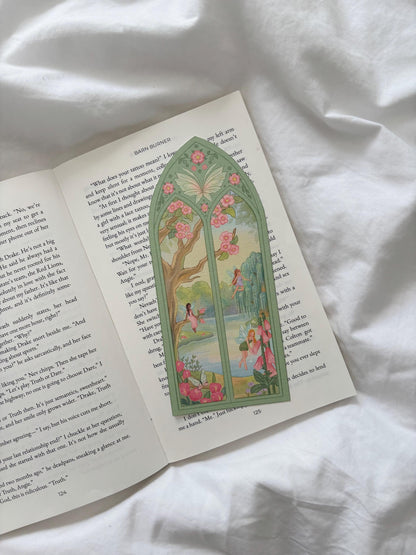 Flower Fairy Arched Window Bookmark