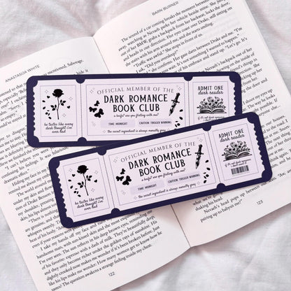 Dark Romance Ticket Bookmark