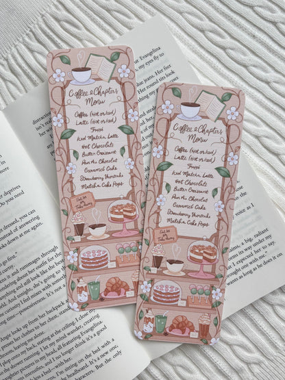 A Coffee & Chapters Menu Bookmark