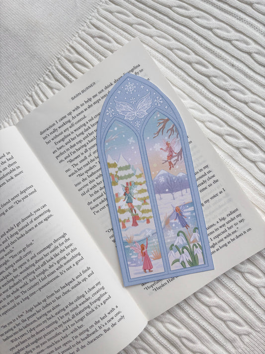 A Snow Fairy Arched Window Bookmark