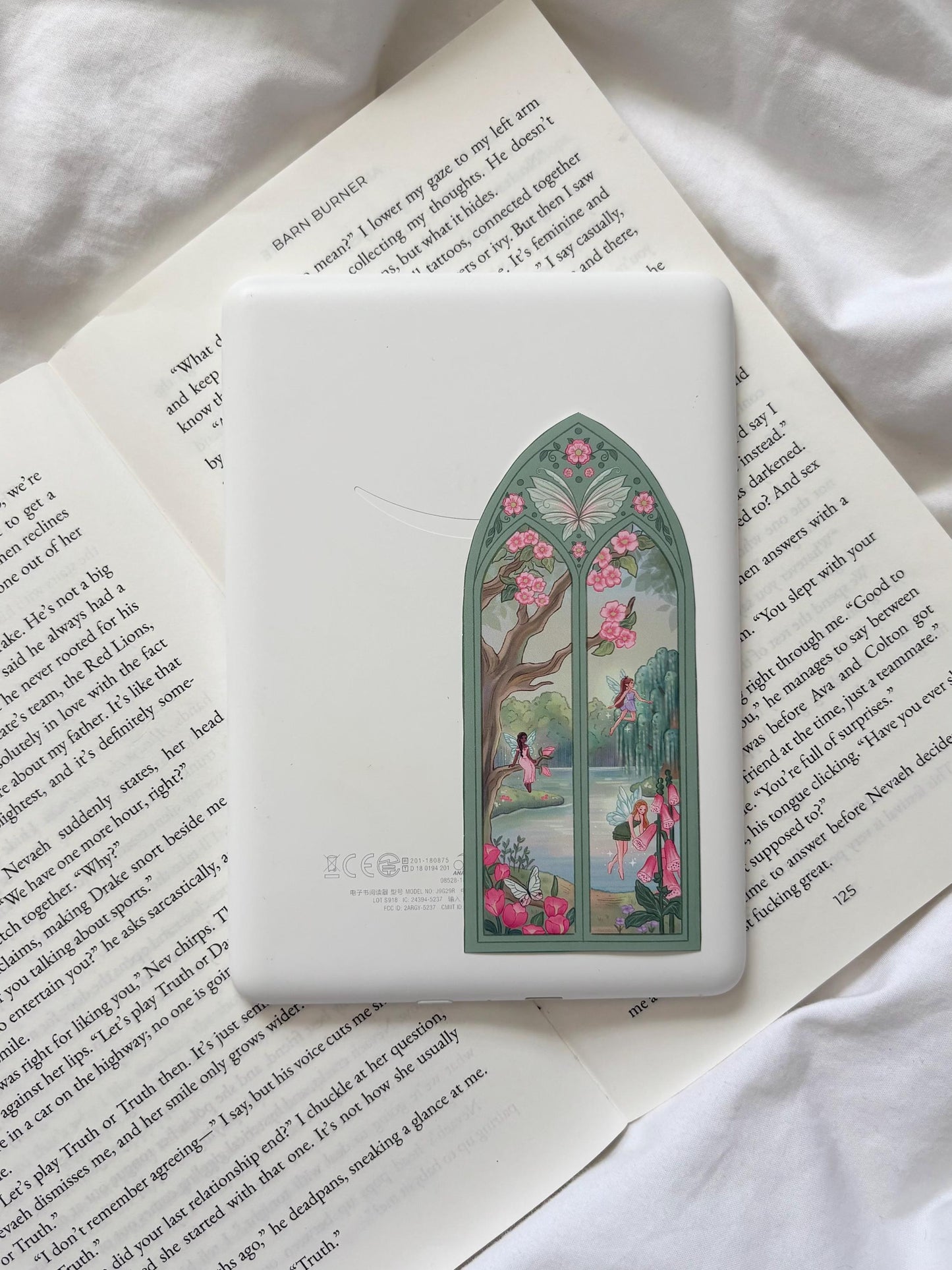 Flower Fairy Arched Window Matte Vinyl Sticker