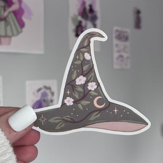 Witches Hat Matte Vinyl Sticker