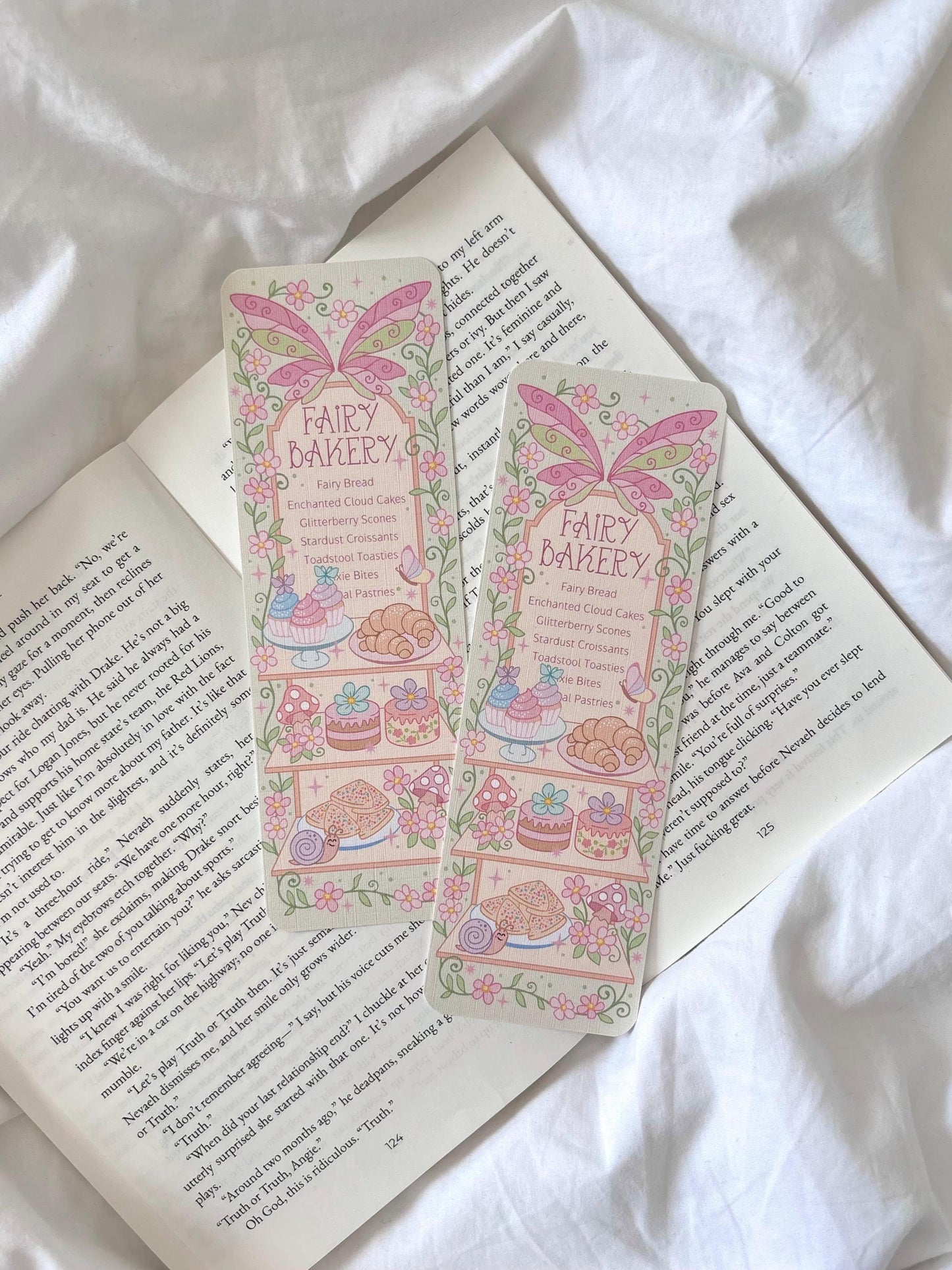 Fairy Bakery Menu Bookmark