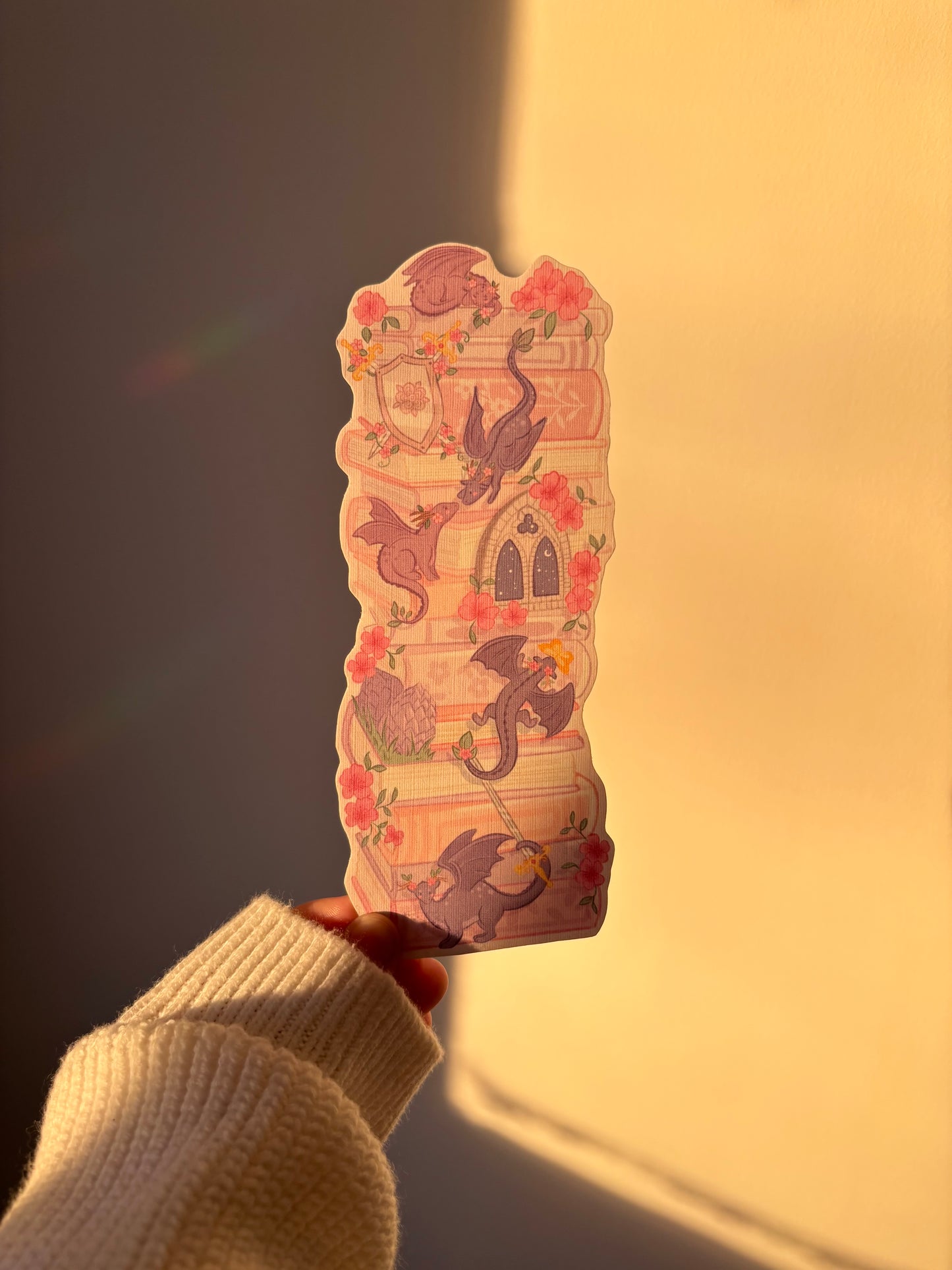 Flower Dragons Book-Stack Bookmark