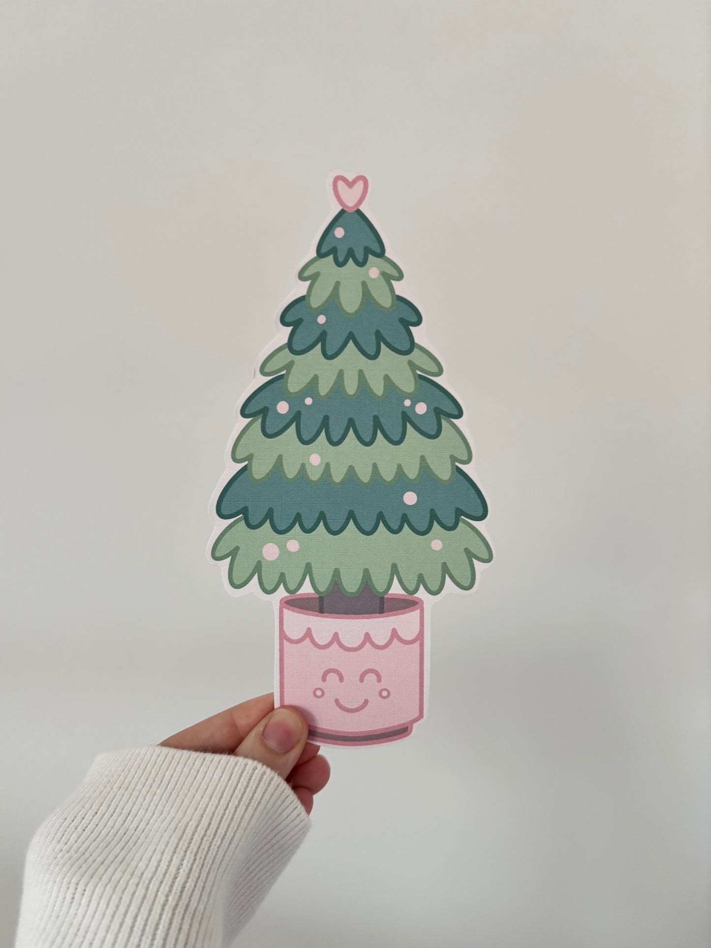 A Pink Christmas Tree Bookmark