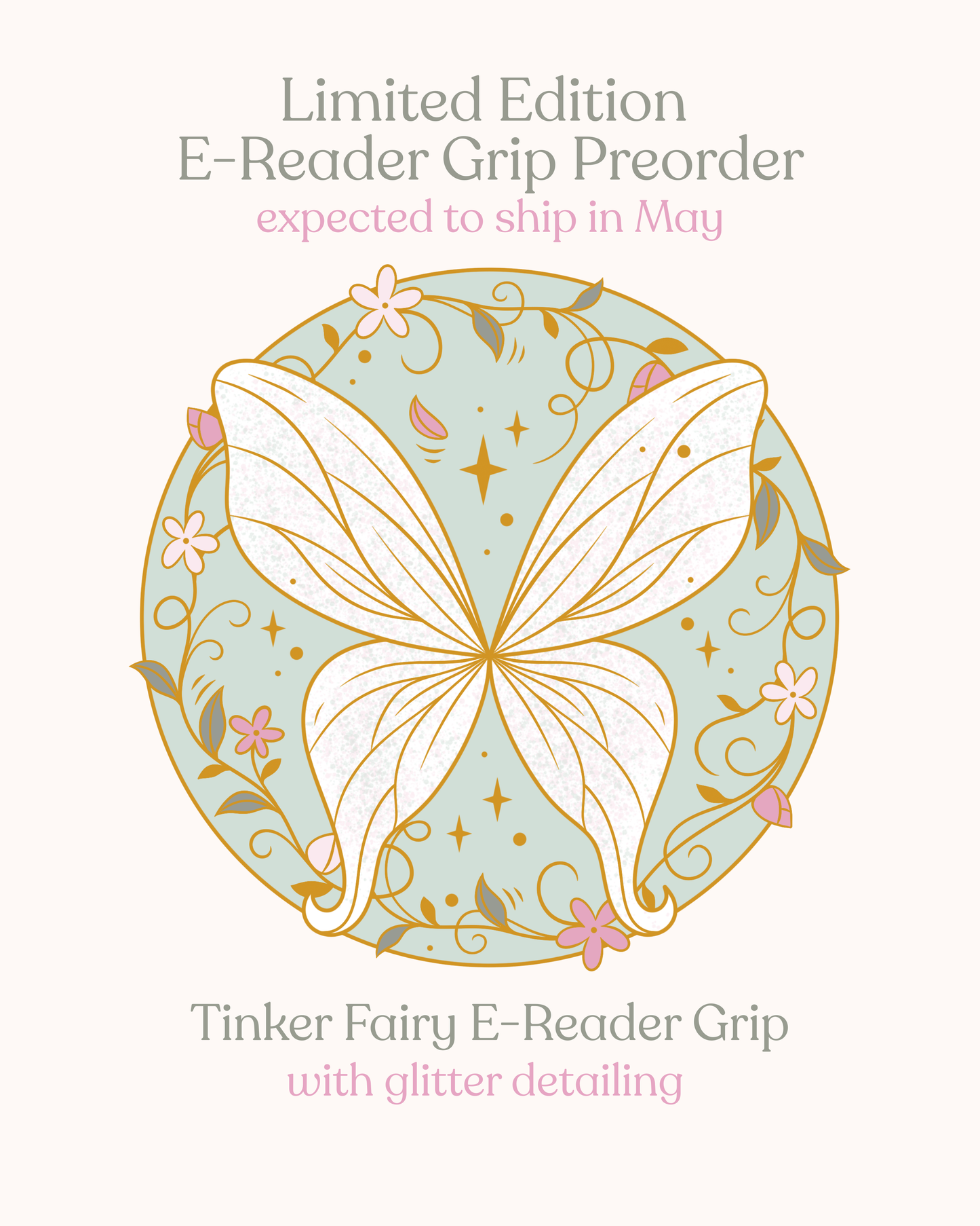 PREORDER Limited Edition Tinker Fairy E-Reader Grip