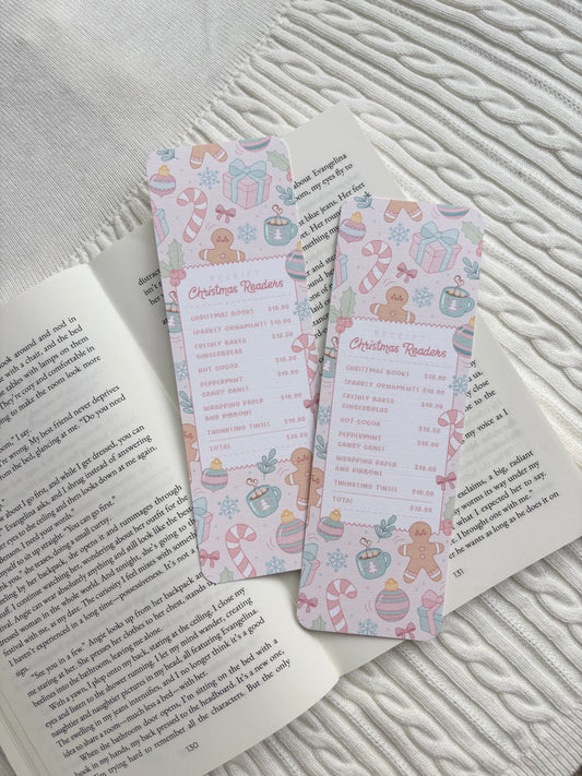A Christmas Receipt Bookmark