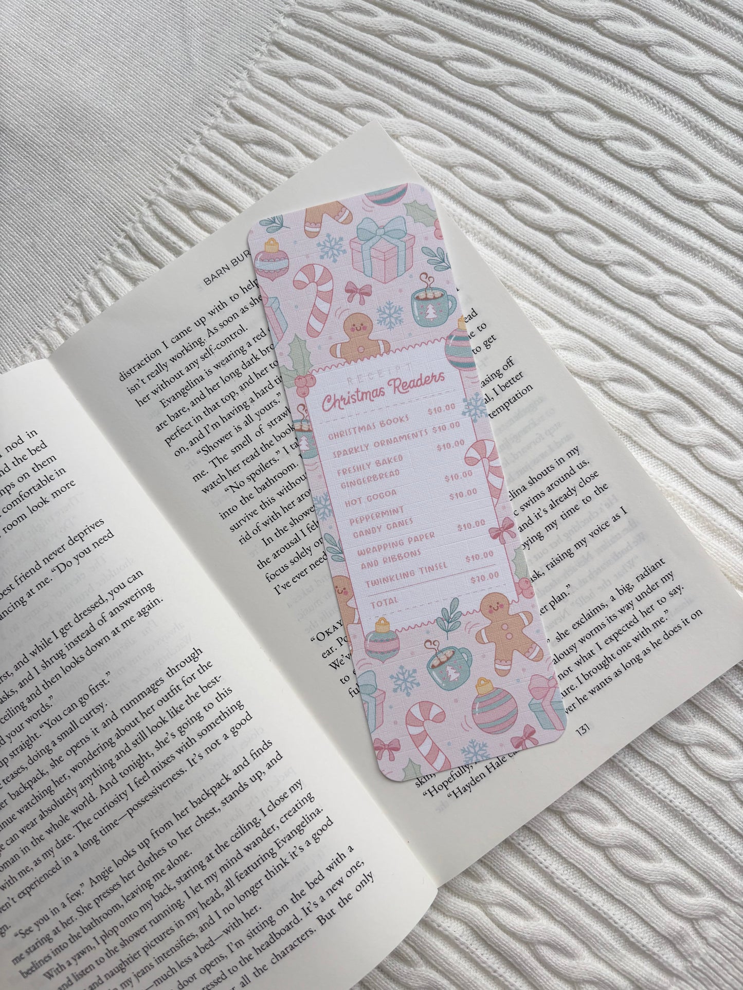 A Christmas Receipt Bookmark
