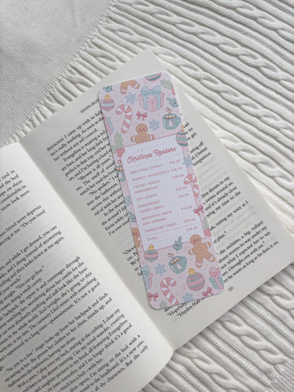 A Christmas Receipt Bookmark