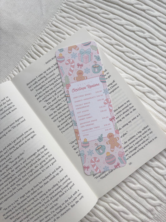 A Christmas Receipt Bookmark