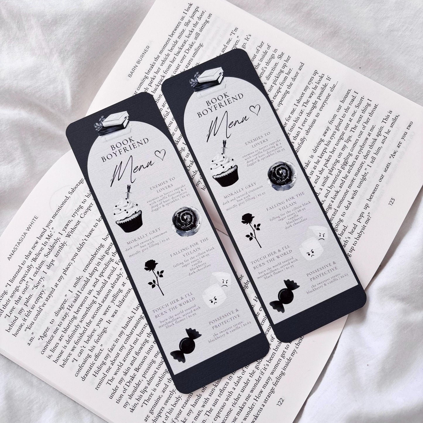 Book Boyfriend Menu Bookmark