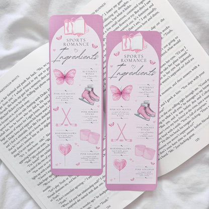 Sports Romance Ingredients Bookmark