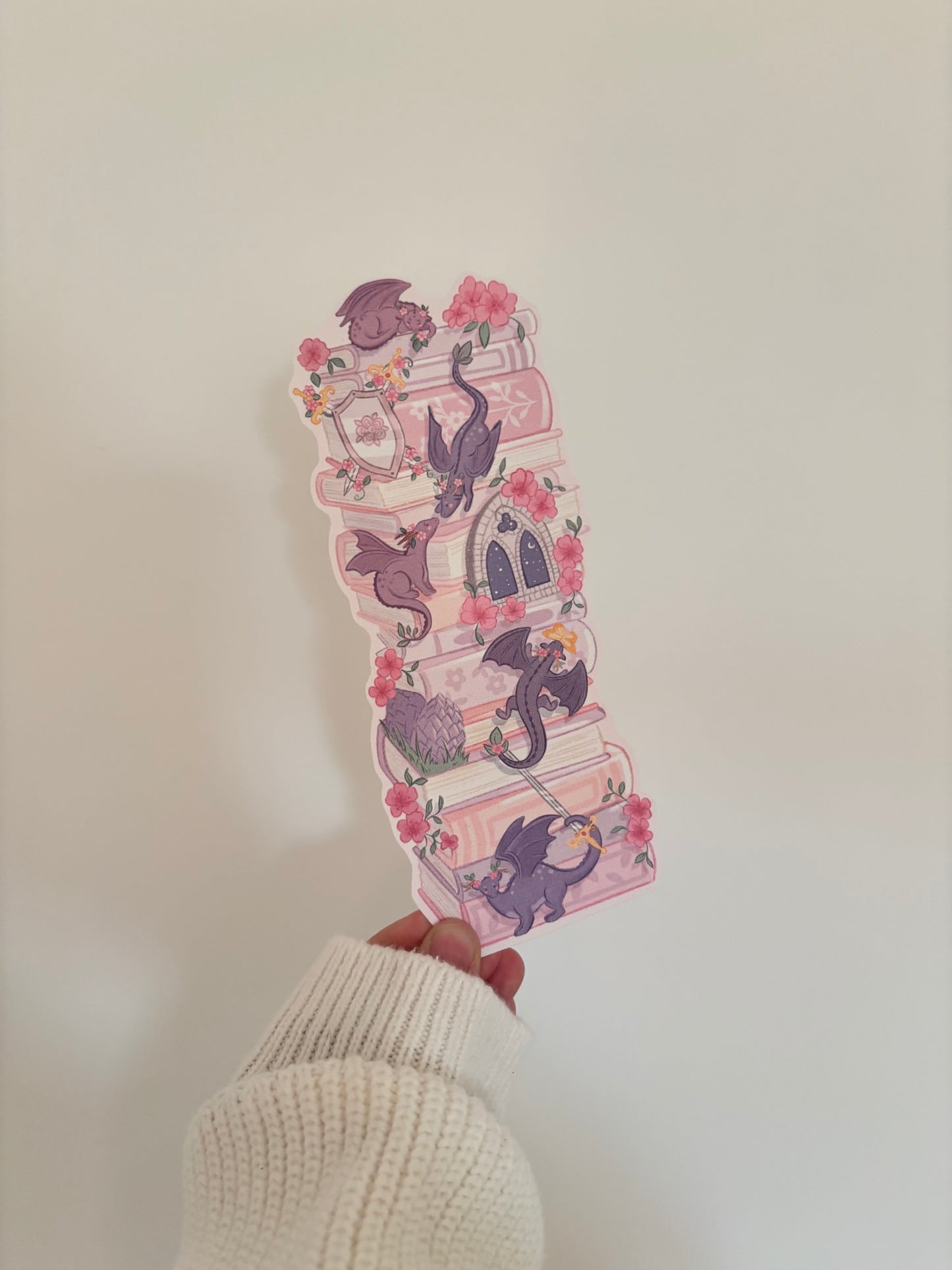 Flower Dragons Book-Stack Bookmark