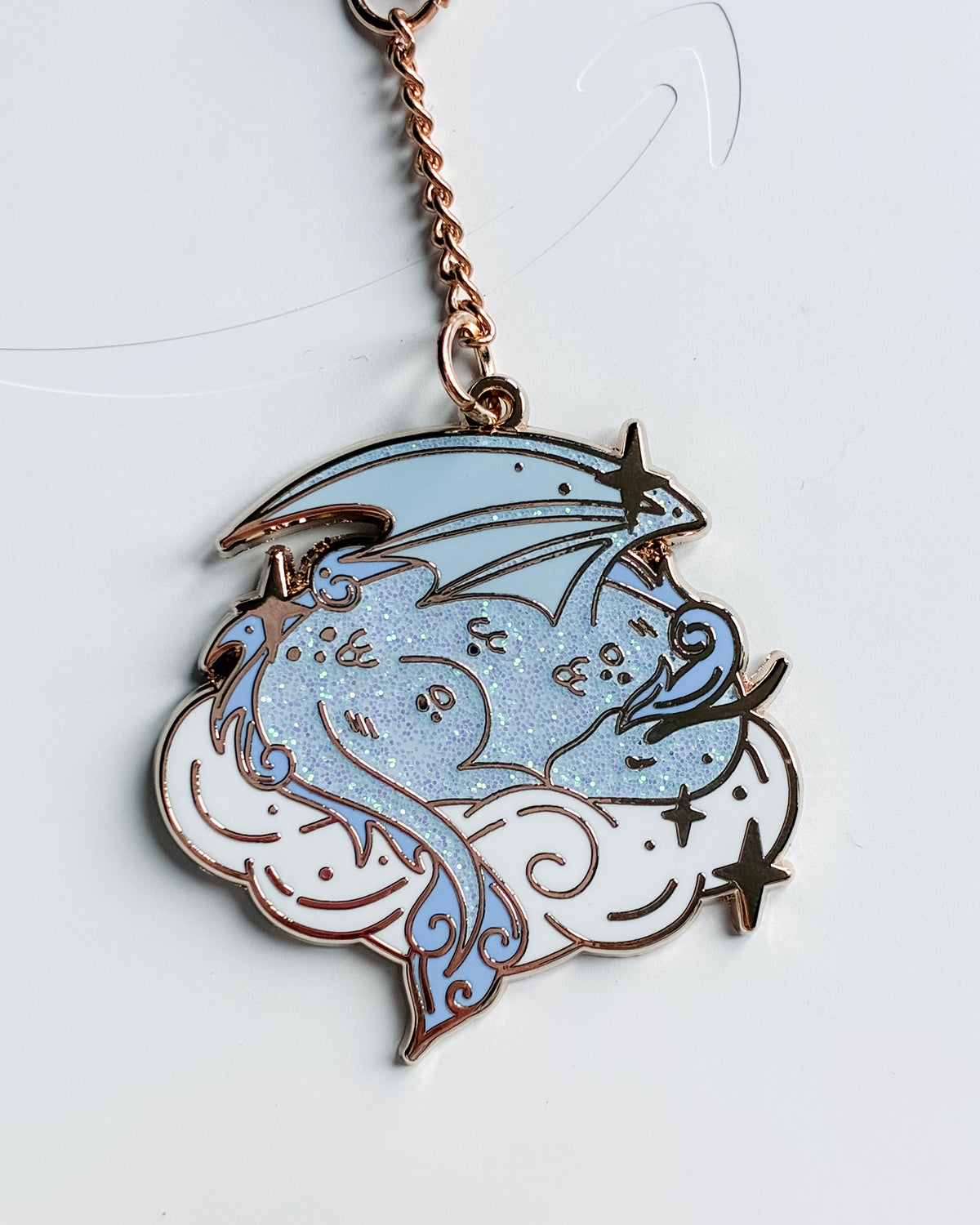 Gold Cloud Dragon E-Reader Charm