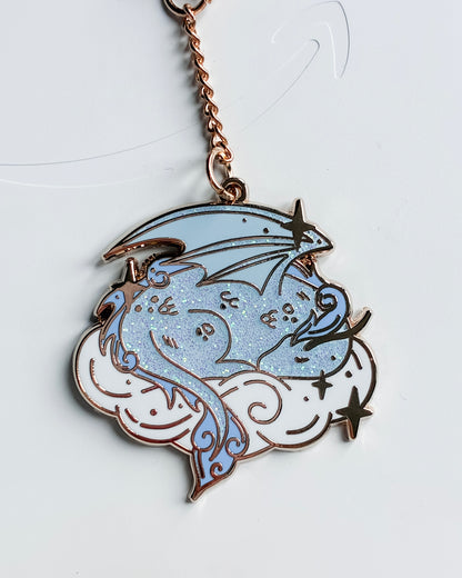 Gold Cloud Dragon E-Reader Charm
