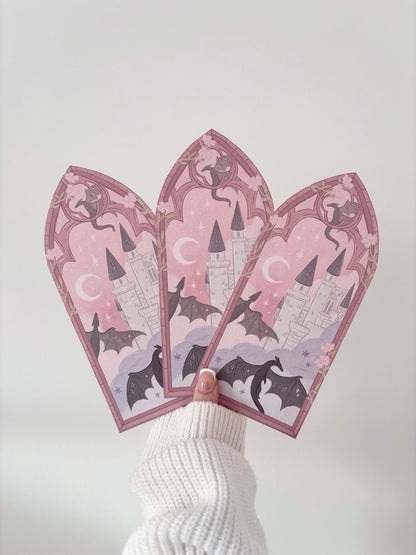 Fantasy Dragons Arched Window Bookmark