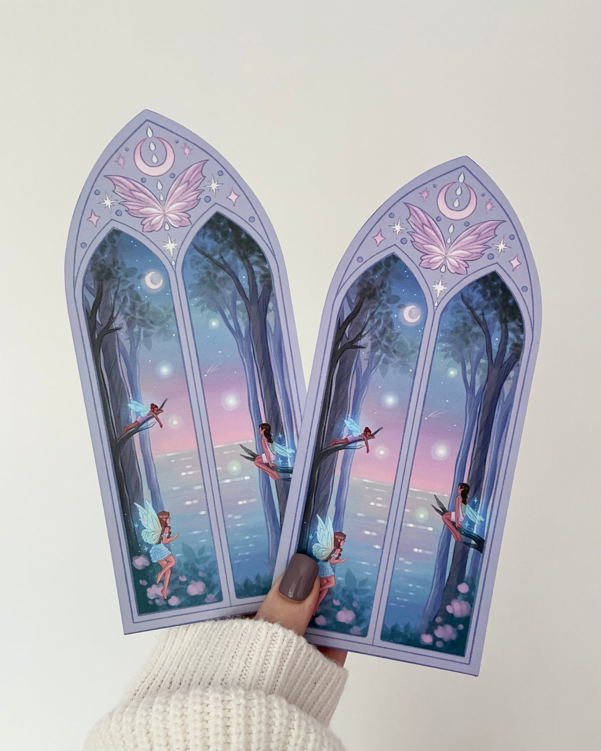 Moon Fairy Arched Window Bookmark