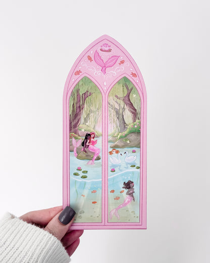 Mermaid Arched Window Bookmark