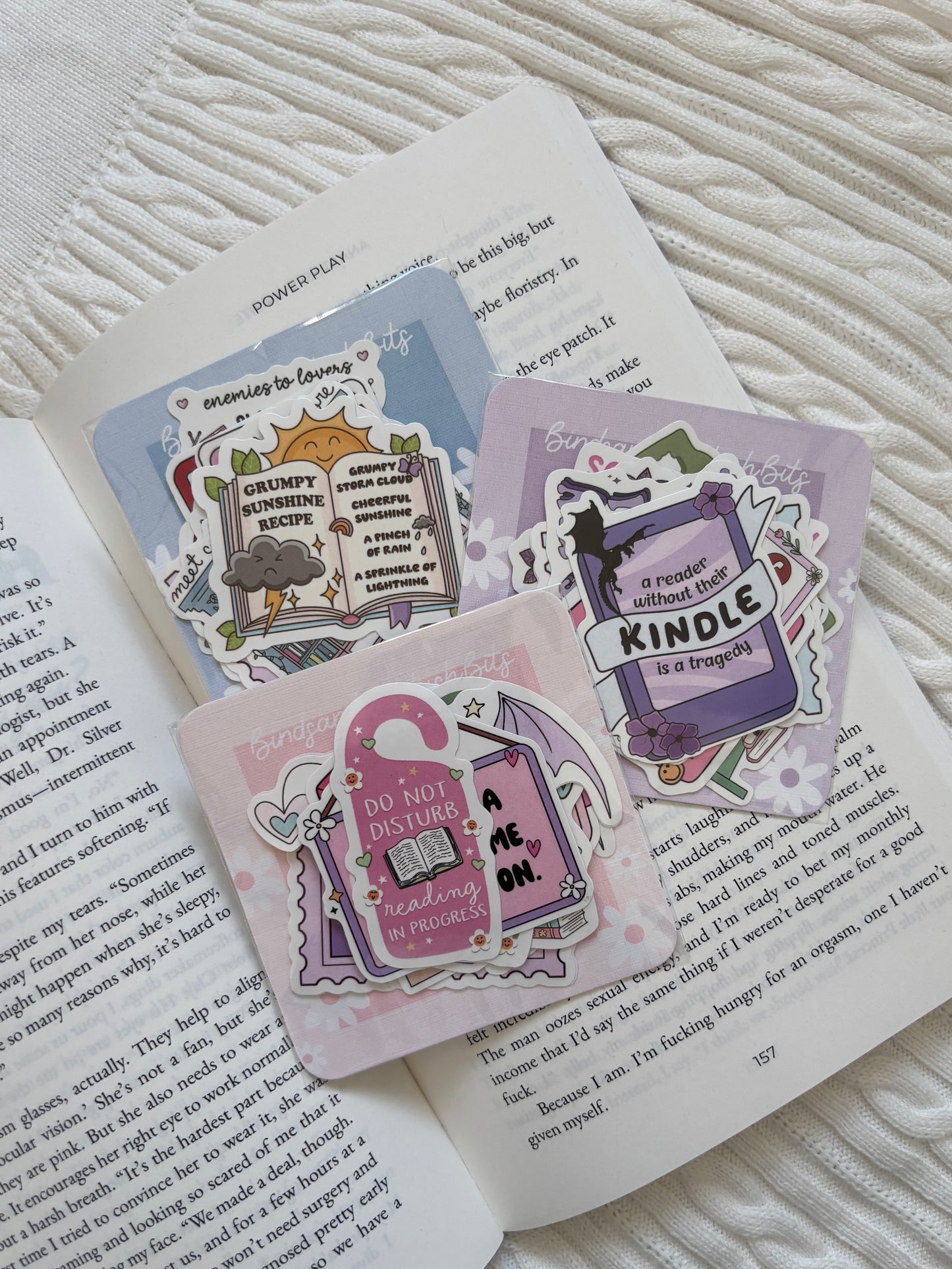 A Kindle Sticker Set | 15 Mystery Bookish Stickers