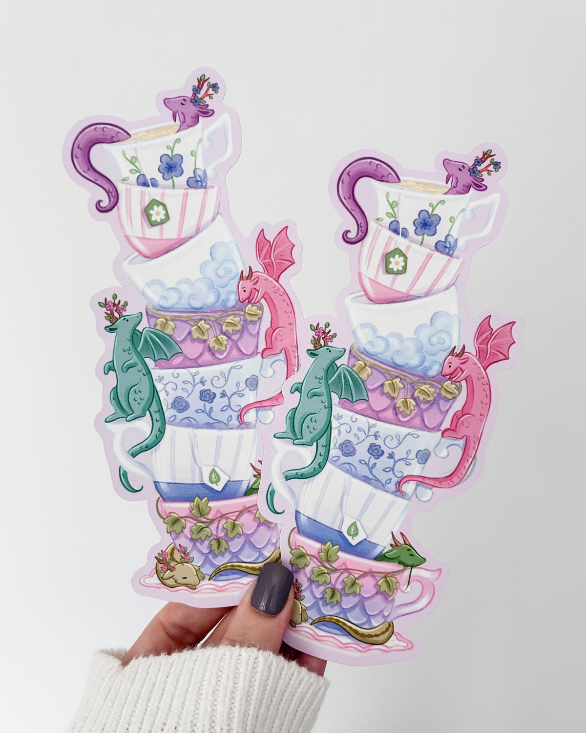Dragon Teacups Bookmark