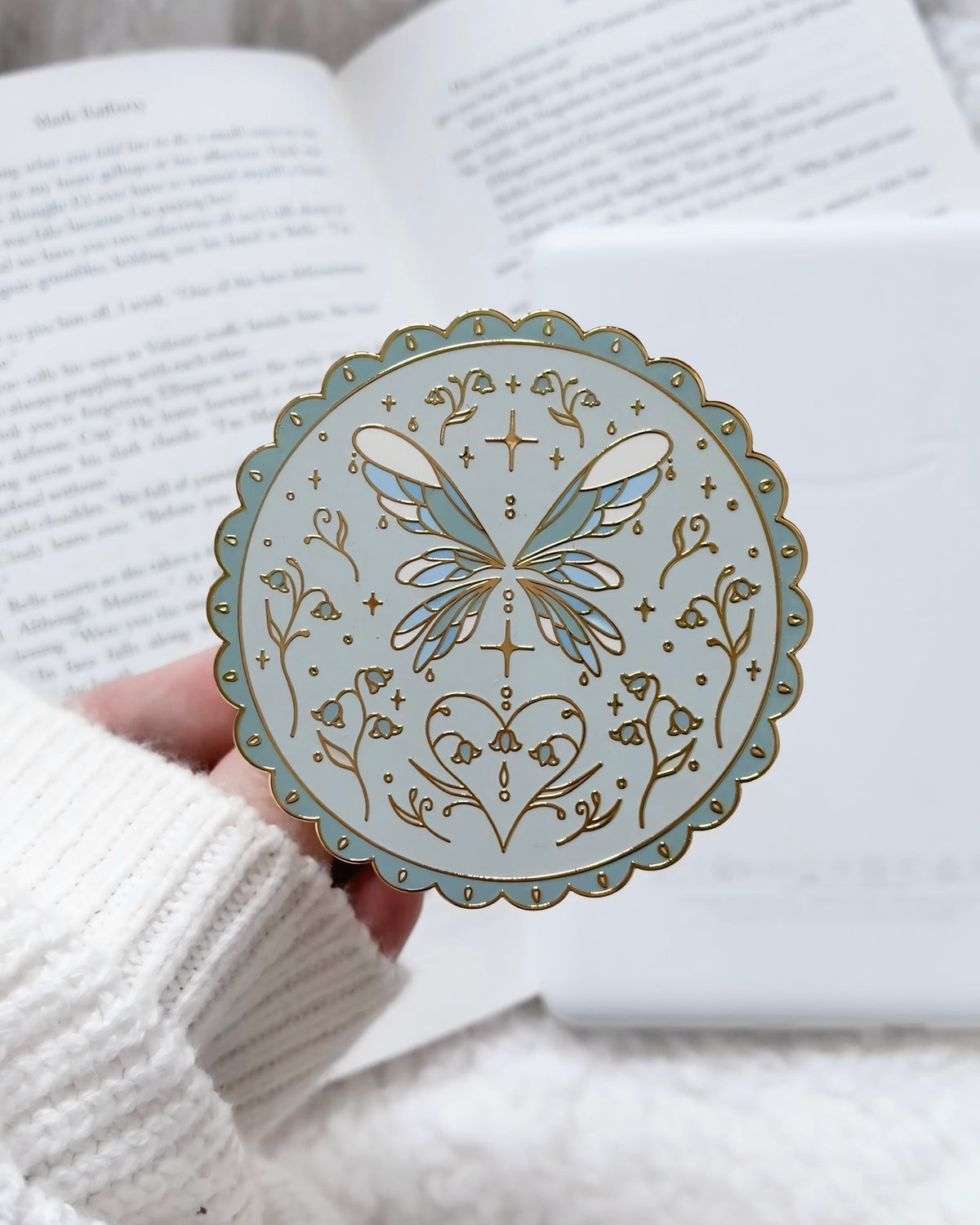 Gold Bluebell Fairy E-Reader Grip