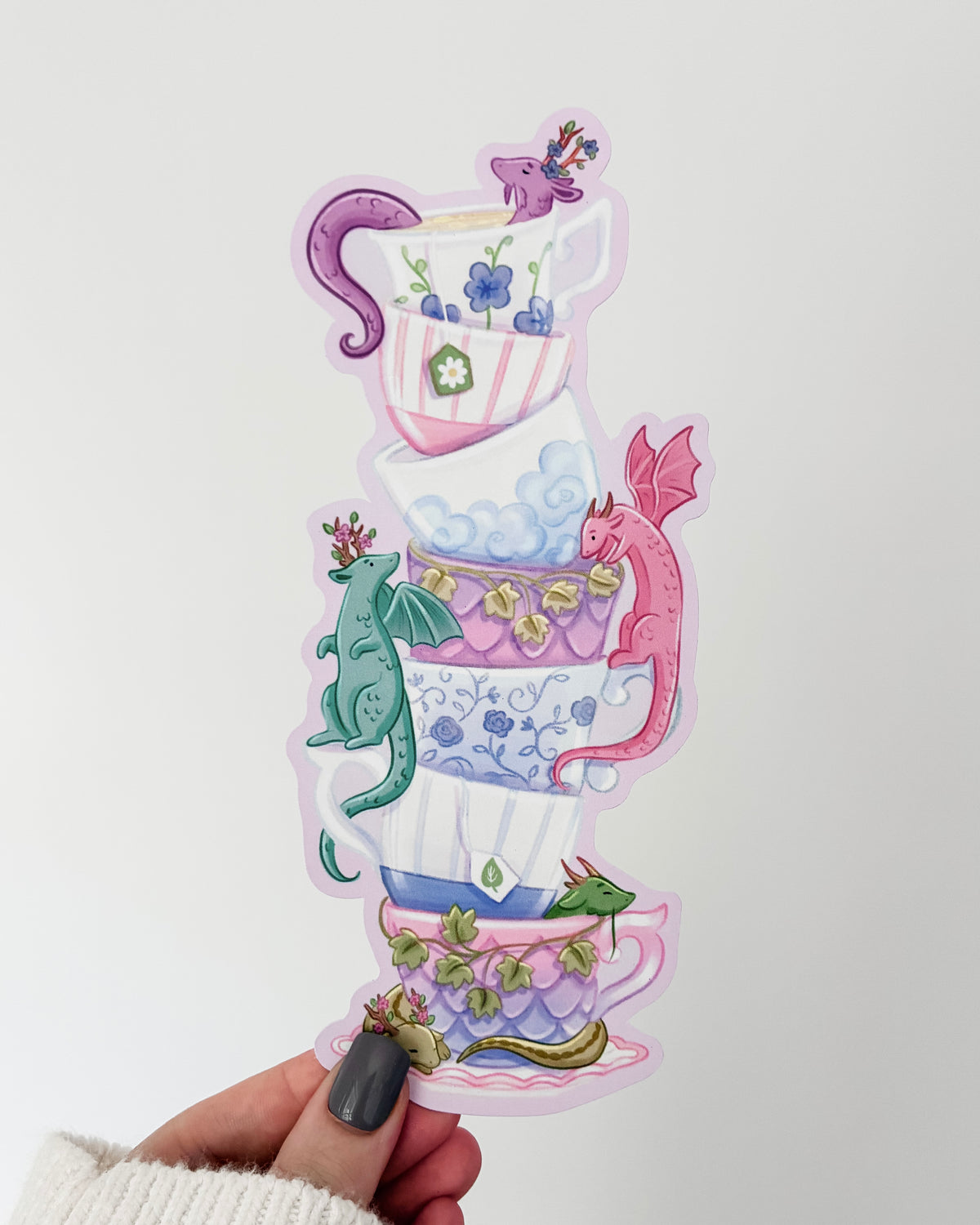 Dragon Teacups Bookmark