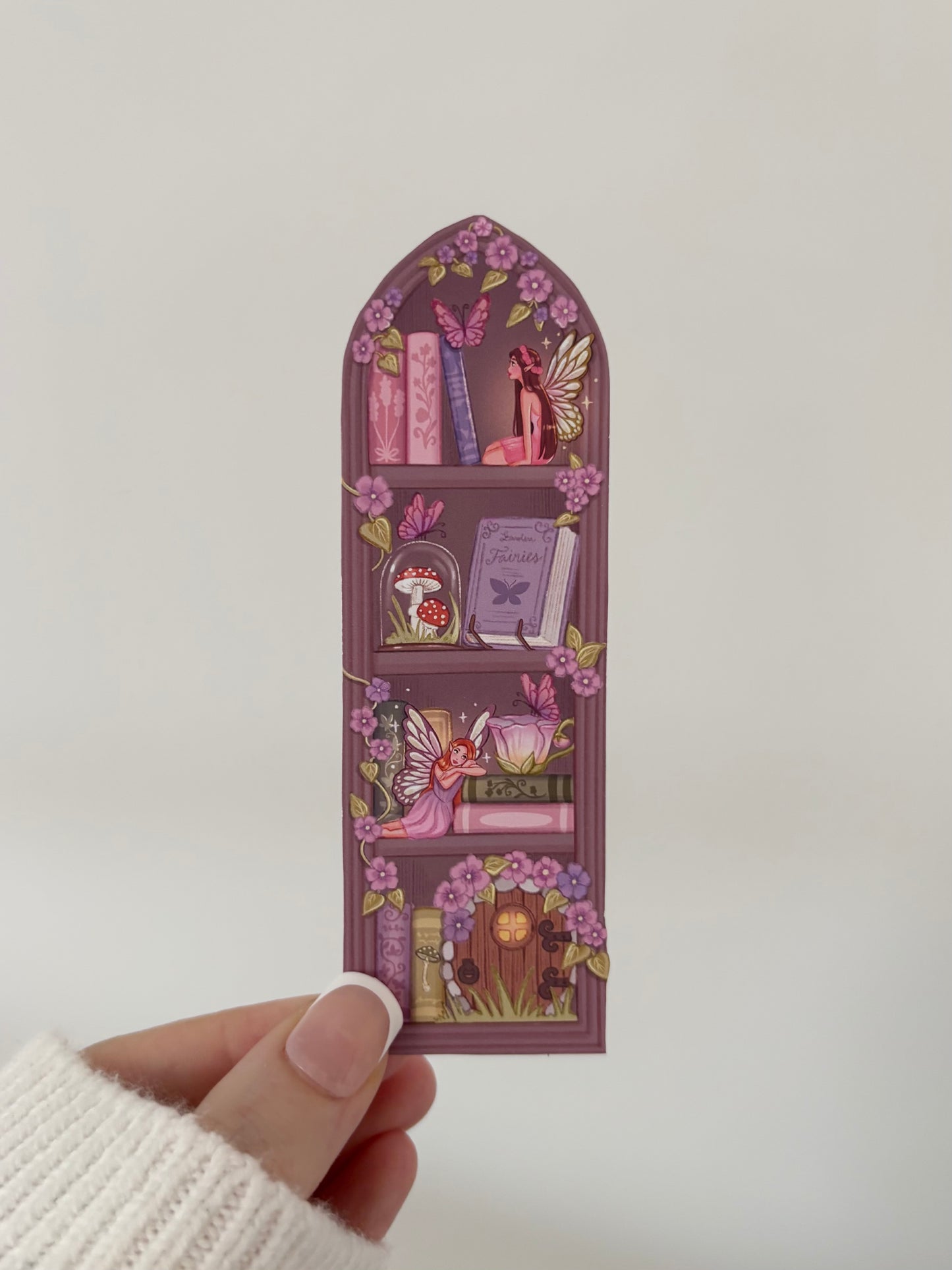 Fairy Bookshelf Matte Vinyl Sticker