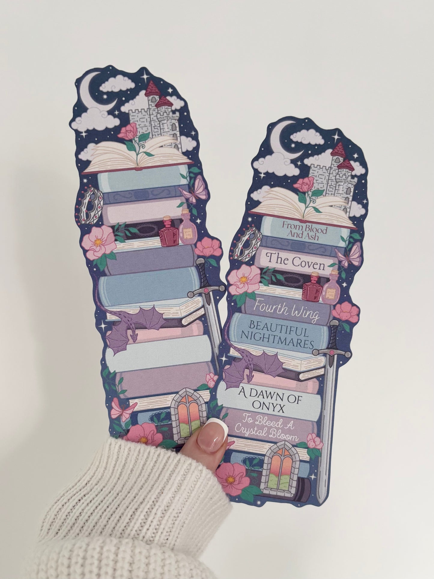 Custom Fantasy Bookstack Bookmark: Choose Your Favourite Book Titles